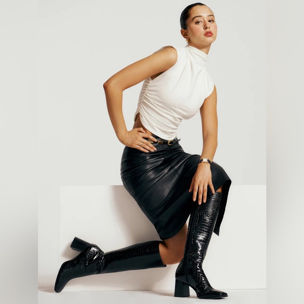 Reformation Nylah Nappa Knee Boot